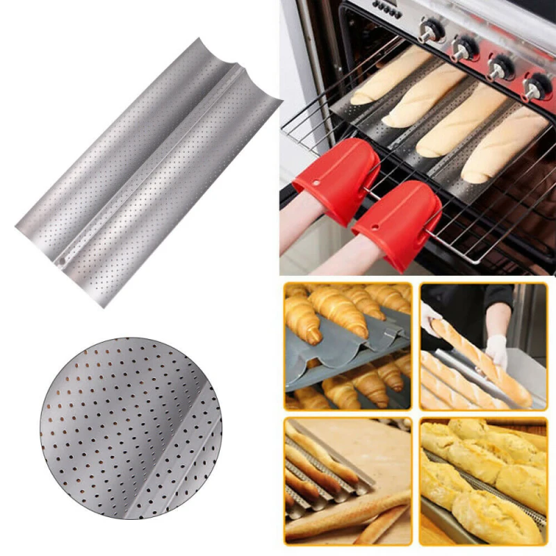 Practical Cake Baguette Mold Pans 2/4 Groove Waves Bread Baking Tools