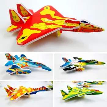 

10Pcs Children 3D Paper Airplane Jigsaw Puzzles Fighter Airplane Model DIY Educational Toy