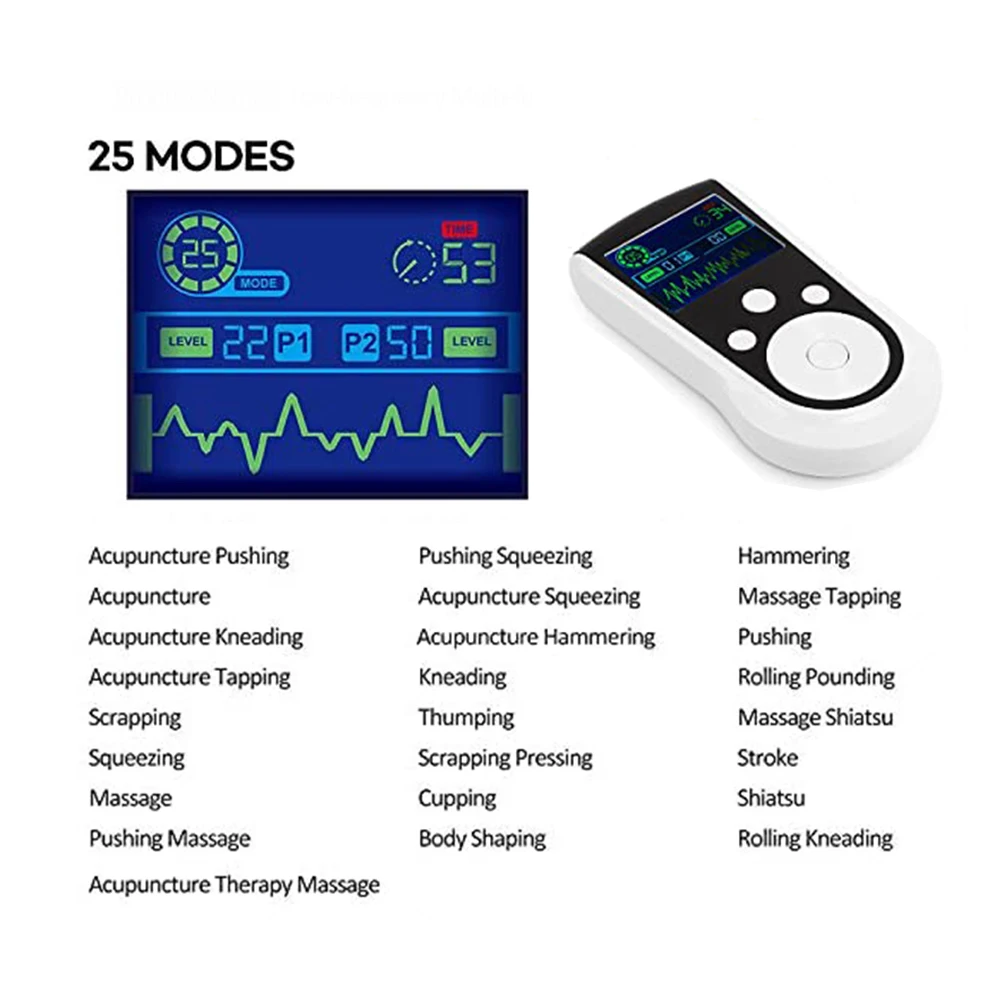 Tens Machine Muscle Stimulator, 8 Mode Ems Electric Stimulation Acupuncture  Body Massage, Muscle Electronic Pulse Massager - Relaxation Treatments -  AliExpress