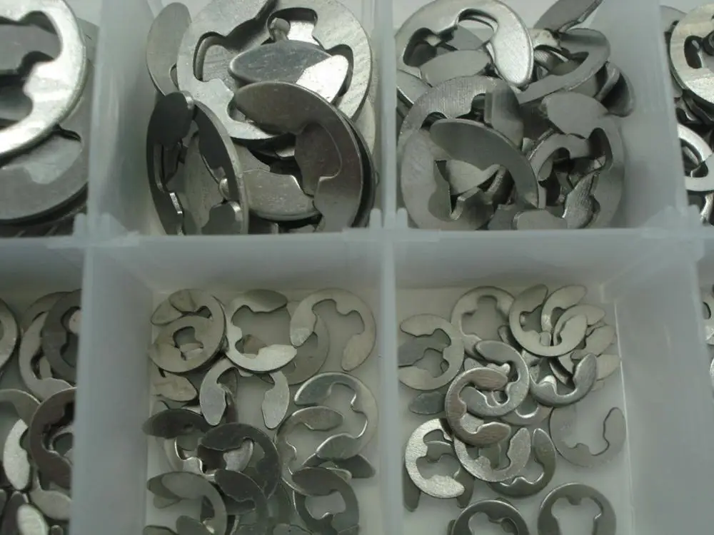 120 шт./компл. 304 Нержавеющая сталь E клип-Шайба Ассортимент Kit1.5 2 3 4 5 6 7 8 9 10 мм стопорное кольцо для вала застежка-молния