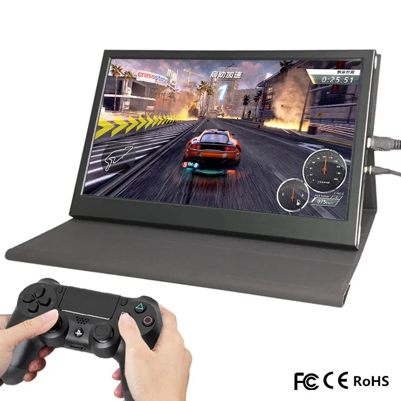  15.6 inch split portable touch screen monitor with battery for smartphone laptop and game consoles
