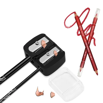 Doppi fori di precisione rossetto sopracciglio matite cosmetiche temperamatite sopracciglio Lip Liner Eyeliner matita ragazze regalo materiale scolastico