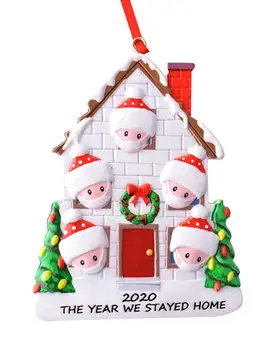 

Navidad 2020 Christmas Decoration Gift Personalized Hanging Pendants Pandemic -Social Party Distancing Doll Ornament