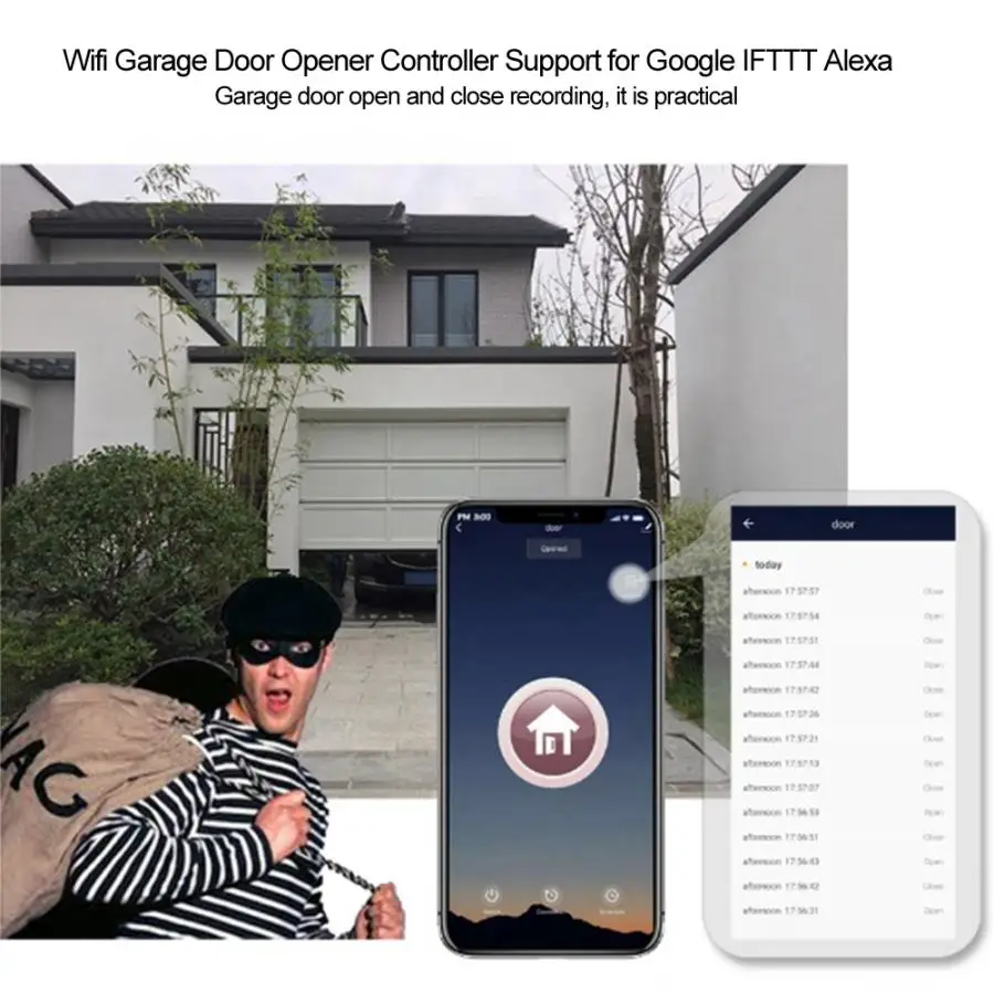 Wifi умный открывалка для гаражных дверей пульт дистанционного управления Поддержка для Google IFTTT Alexa Wifi дверной контроллер