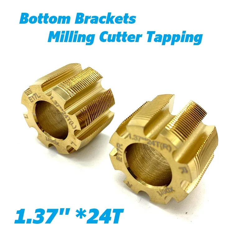 MTB складные велосипедные нижние кронштейны, резьба для нарезания BC 1,37 дюйма * 24T BB68 BB73, нижние кронштейны, ось, фреза, инструменты для нарезания
