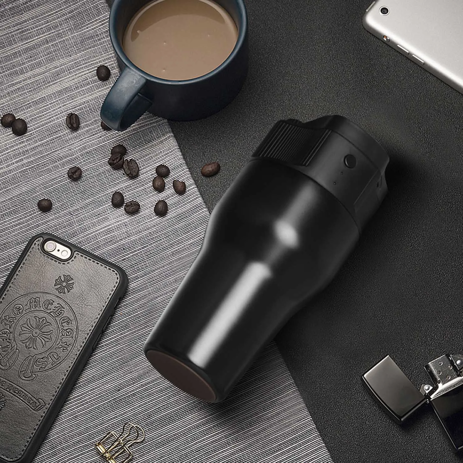 Behogar 550 мл мини USB портативная Изолированная кофеварка с одной подачей с 2 шт кофейными капсулами для путешествий, кемпинга, пеших прогулок