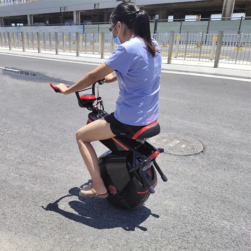 Electric Scooter 1500W One Wheel Self-balancing Scooter Motorcycle Seat 110KM 60V Electric Monowheel Scooter 18 Inch Wide Wheel  (25)