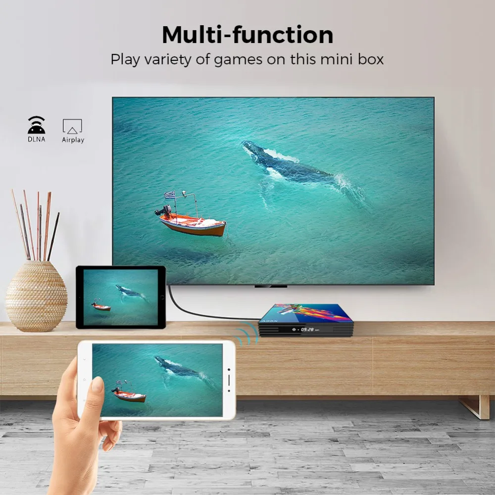 Smart tv box Android 9,0 A95X PK H96MAX Rockchip RK3318 4G 32GB 64GB Android tv box Bluetooth 2,4/5G WiFi Google медиа проигрыватель play