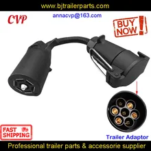Cvp 7 pinos reboque soquete redondo plugue fêmea para 7 rv lâmina adaptador de reboque conector rv peças caravana campista acessórios