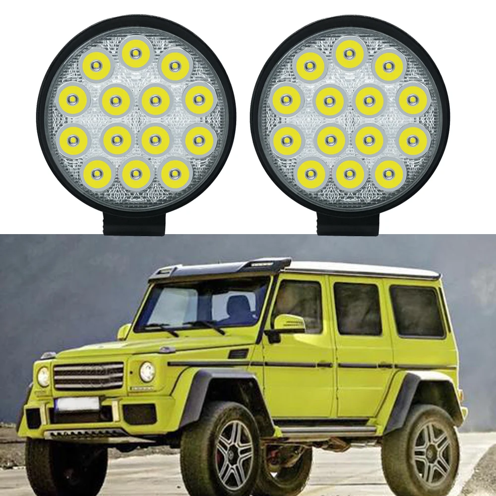 Светодиодный точечный светильник для автомобиля мотоцикла 4x4 SUV ATV UTV 4wd лодка 42 Вт 6000 К 12 В 24 В внедорожный рабочий светильник, лампа для внедорожника