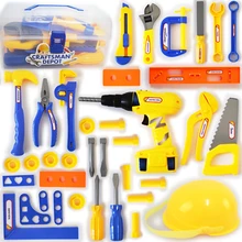 DIY Набор инструментов для ремонта моделирования 37 шт. для хранения в штучной упаковке детская игрушечная Отвертка гаечный ключ плоскогубцы электрическая игрушка-сверло подарок для мальчика