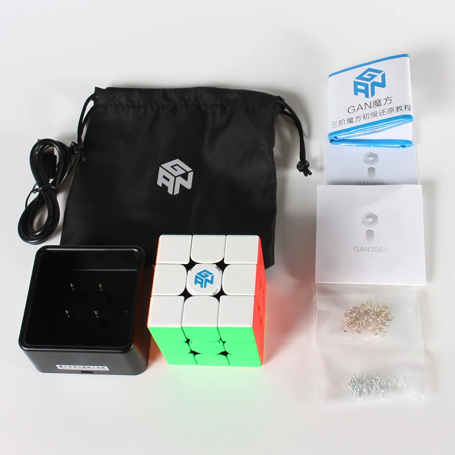 GAN356 i Magnetic Magic Speed Cube 3x3x3 GAN356i Cube Station App GAN 356i Magnets Online Competition Cubes GAN 356 - Цвет: Stickerless