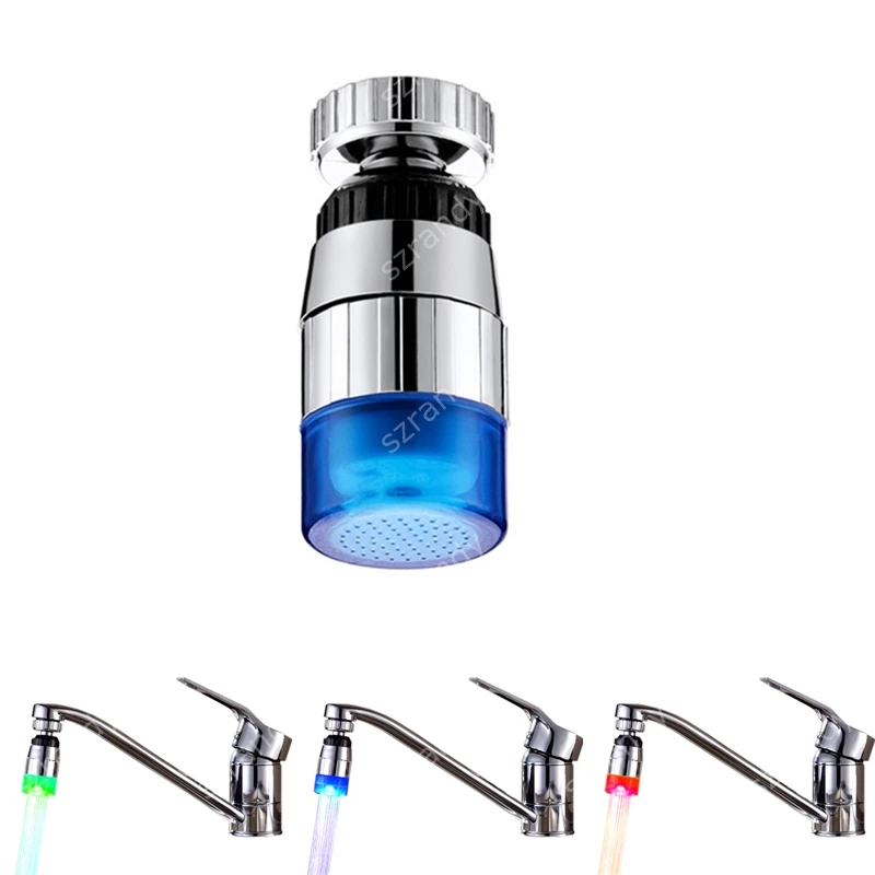 

360 Degree LED Water Faucet Light Shower Stream Tap Aerator