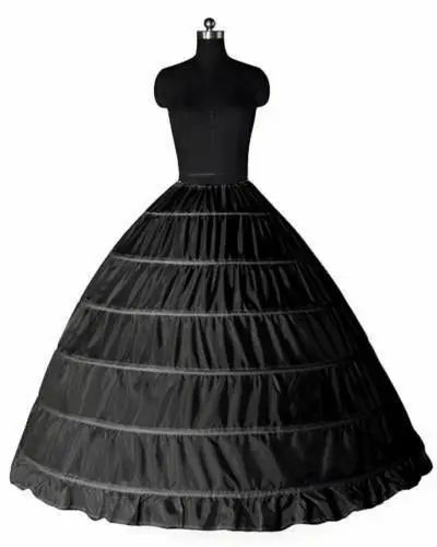

6 HOOP Wedding Ball Gown Crinoline Bridal Dress Petticoat Skirt Underskirt