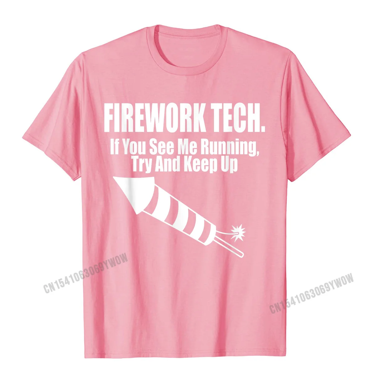 cosie Tees Slim Fit Crew Neck Comics Short Sleeve Pure Cotton Men T Shirts Normal Tshirts Top Quality Firework Tech Funny Gifts For Firework Technician T-Shirt__847 pink