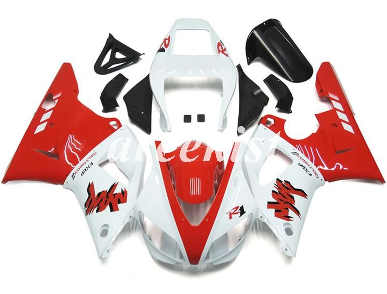 4 подарки ABS полный обтекатель комплект подходит для YAMAHA YZF-R1 1998 1999 YZF R1 98 99 YZF1000 на заказ красный белый - Цвет: Red black