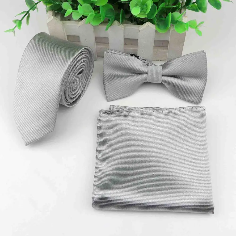 13 Strip Colorful Neck Tie Set For Men Slim Necktie Bowtie Handkerchief Suit Ties Cravat Butterfly Corbatas - Цвет: 13