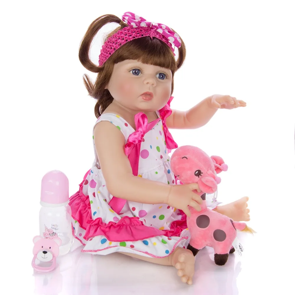 KEIUMI Милые силиконовые виниловые куклы Reborn Baby, 57 см, реалистичные куклы Reborn Girl Menina, игры, игрушки для детей, подарки на день рождения