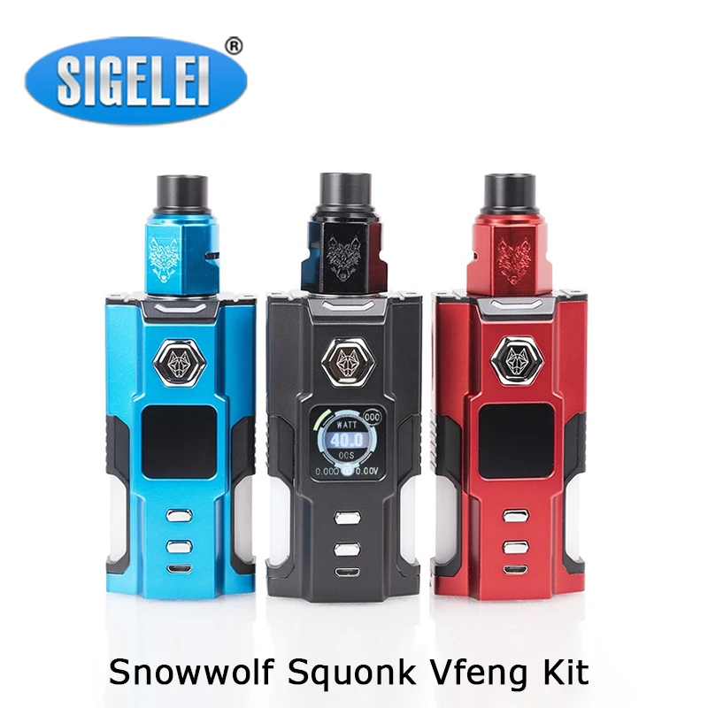 Набор Cleanrence Sigelei Snowwolf Squonk Vfeng 120 Вт питание от одной батареи 21700/20700/18650 с