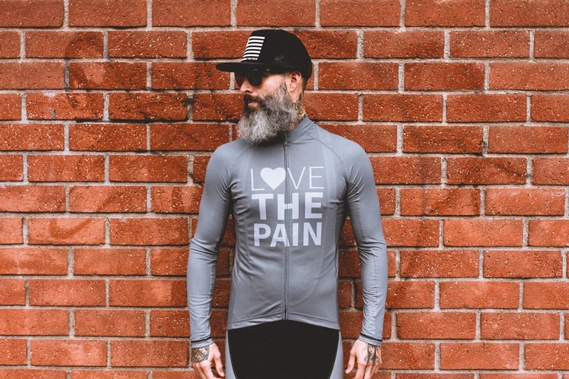 love the pain team велосипедная одежда для соревнований Мужская зимняя теплая спортивная рубашка с длинным рукавом на заказ - Цвет: Winter cashmere