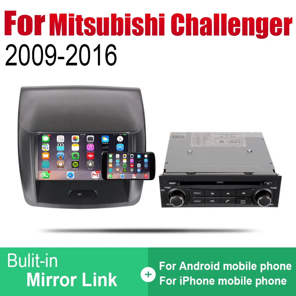 Автомобильный DVD GPS навигатор ZaiXi Android для Mitsubishi Challenger Nativa 2009 ~ 2016 проигрыватель