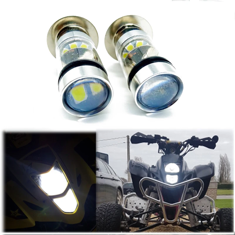 100W 6000K 1100Lm H6 Led Del Faro Della Luce Bianca Atv Per Yamaha Banshee 350 Yfz350 1988-2203/Orso Inseguitore 250 / Big Bear 350