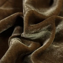 Широкий 140 см золото Осень бархат ткань утолщение тутового шелка платье Cheongsam одежда ткань