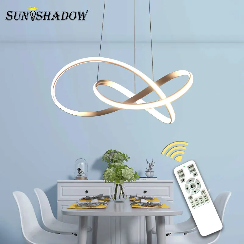 Белый/черный современный светодиодный подвесной светильник для гостиной