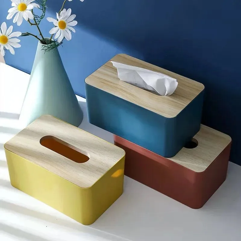 Details about   Wooden Tissue Box Home Tissue Box Container Towel Napkin Tissue Holder 