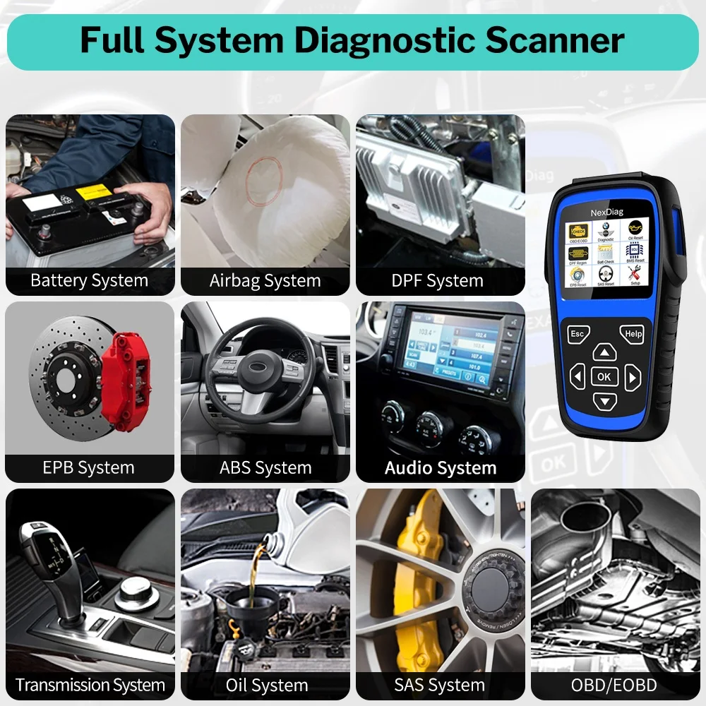 Deelife OBD2 сканер средство диагностики двигателя подушка безопасности ABS SRS масляный