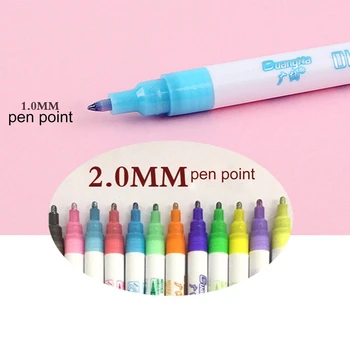 

Drawing Double Line Outline Pen Highlighter Marker 8/12 Colors Art Pen For DIY Art Crafts Coloring Painting Sketching