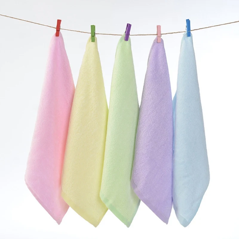 

JAYQUERING 2019 Solid Color Quick-Dry Soft 25*25 Square Scarf Kitchen Towels Fashion Random Color Cleaning Towel Cotton Towels