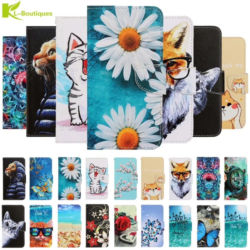 Роскошный кожаный чехол с рисунком для Samsung Galaxy J4 J6 Plus A30S A20E A40 A50S A70 A10 M10