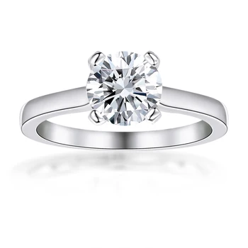 

QYI rings for women Genuine 925 Silver 1.5 ct Halo Ring 5A CZ Finger Rings for Women Wedding Anniversary Jewelry