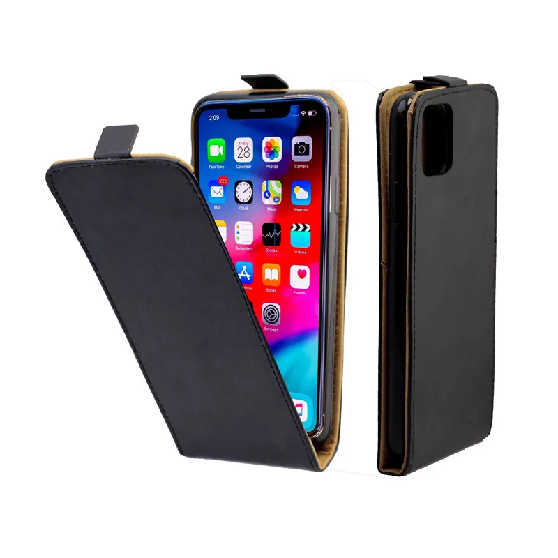 Деловой кожаный чехол для iPhone 11 Pro Вертикальный флип с отделением карт чехлы
