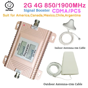 

dual signal booster 850Mhz 1900Mhz GSM repeater 3G 4G repetidor de sinal celular for smart home set