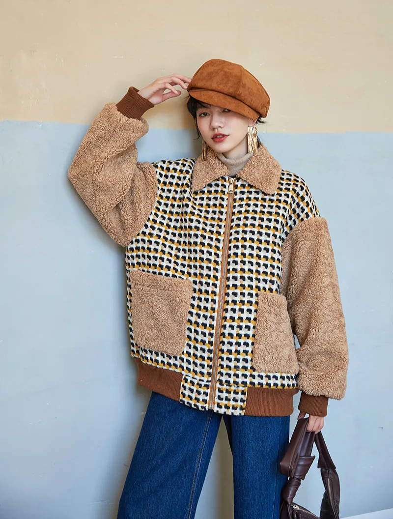 Max LuLu зимняя корейская мода женская утепленная одежда женские панк лоскутные меховые куртки повседневные свободные негабаритные шерстяные пальто