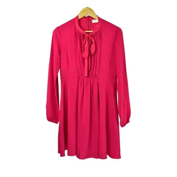 

18 Bow Wrinkles Long Sleeve Dress Qr0va7p0 85218