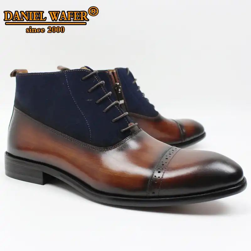 cap toe lace up shoes