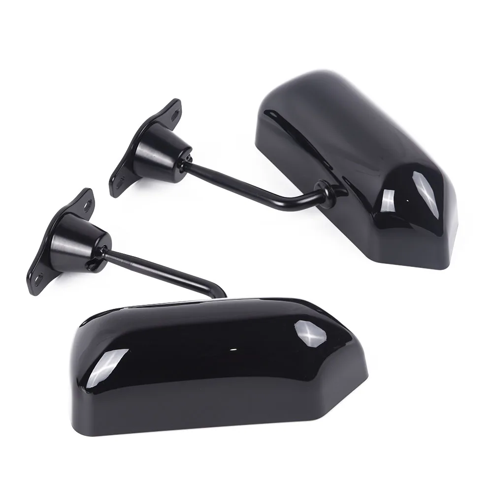 1 Pair Rear View Mirrors Car Universal Glossy Black Side Wear resistance