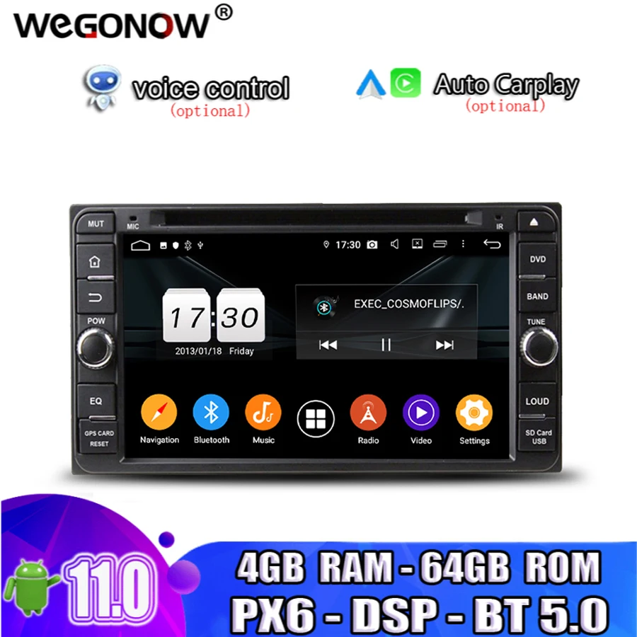 PX6 DSP 2din Android 11 0 для Toyota RAV4 Corolla Vios Hilux 64 Гб ПЗУ 4 ОЗУ 8 ядер автомобильный DVD-плеер RDS