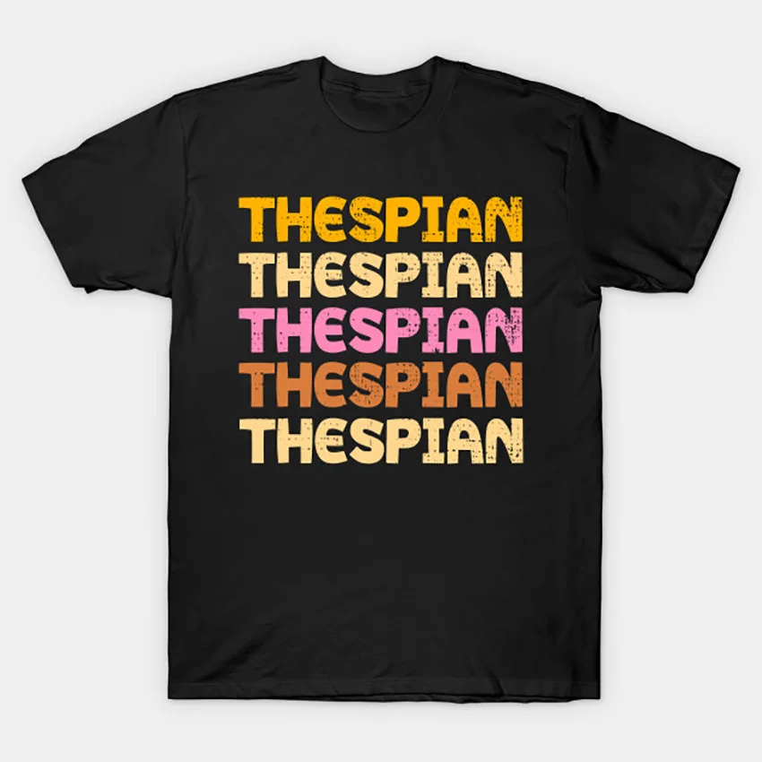 Винтажная Футболка Thespian футболка для музыкальных игр школьного театра ботаника