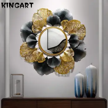 

Wall Decorative Mirror For Home Decor Metal Hanging Mirror With Frame Gold Bedroom 3d Wall Sticker Mirror Big Wall 1408493279