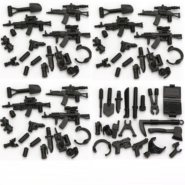 Military Game Series Minifigs Brick Gun Instructor Sniper Antigas Mask