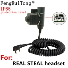 Casque tactique U94 PTT, version amplifiée, pour REAL fly, pour baofeng kenwood Nexus 3M comtacs/MSA, micro dynamique