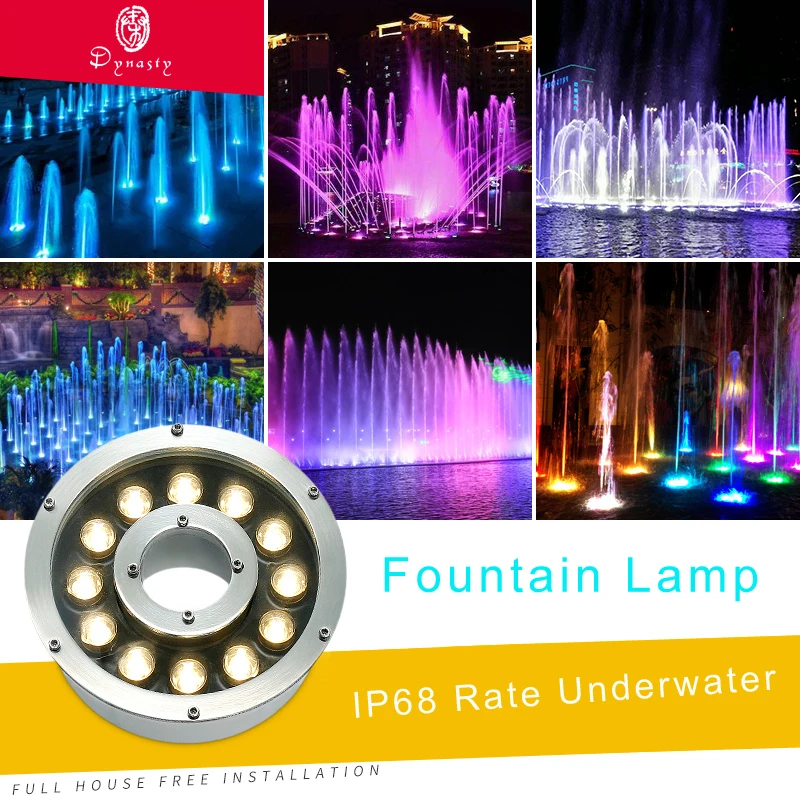 4pcs 4pin tube socket shock proof flat plate u4a u5a u6a stainless steel mounting NEW LED Fountain Lamp Outdoor 12V/24V Underwater Lights IP68 Water-Proof Fountain Lights Stainless Steel LED lighting Fixture