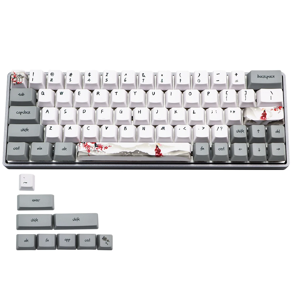 

dye Subbed Keycap 60% PBT OEM Keycap Set Mechanische Toetsenbord keycap Voor GH60 RK61/ALT61/Annie /poker keycap GK61 GK64 dz60