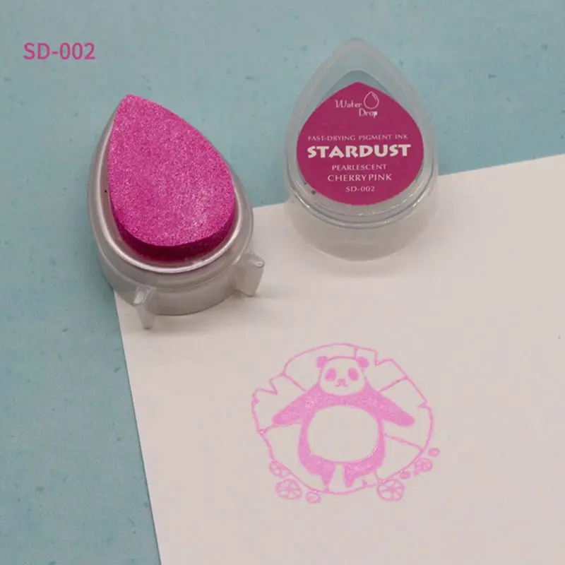 02 Капля воды красочные чернила штамп Inkpad Чернила Pad сувениры DIY Скрапбукинг DIY быстрое высыхание для детей D2TD - Цвет: 02