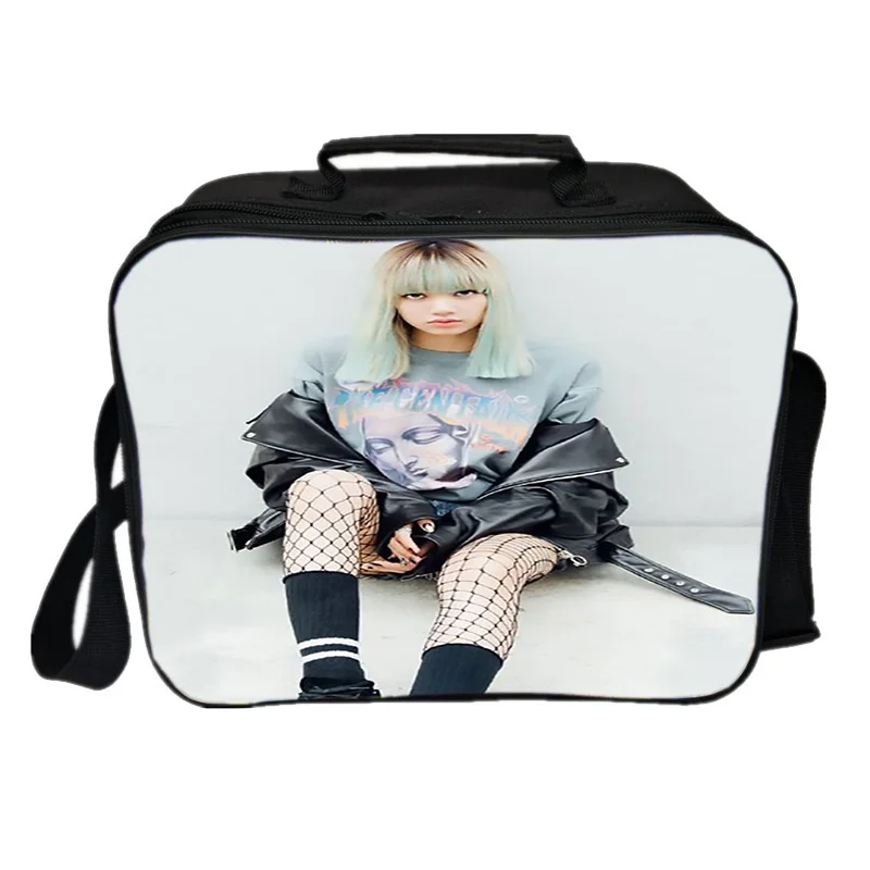 4 Blackpink Jisoo Jennie Rose Lisa Lunch BagBoys для девочек, Повседневная сумка для ланча, рабочая сумка для ланча, модная сумка-холодильник, изоляционная сумка - Цвет: 4