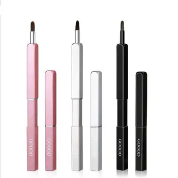 

Lip Brush Female Retractable Portable Lipstick Brush Lip Makeup Makeup Brush Metal Tube With Cover